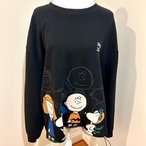 Black Peanuts Graphic Sweatshirt